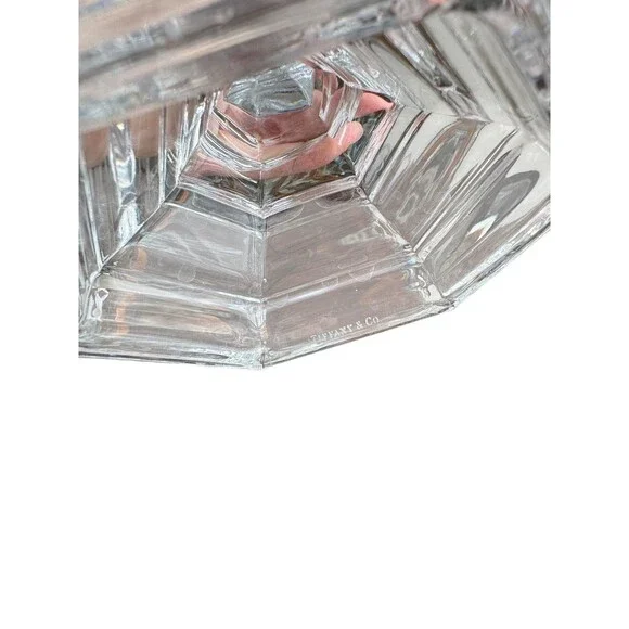 TIFFANY & CO American Pair of Crystal Plymouth Candlesticks Candle Holders 8” H - Picture 4 of 6